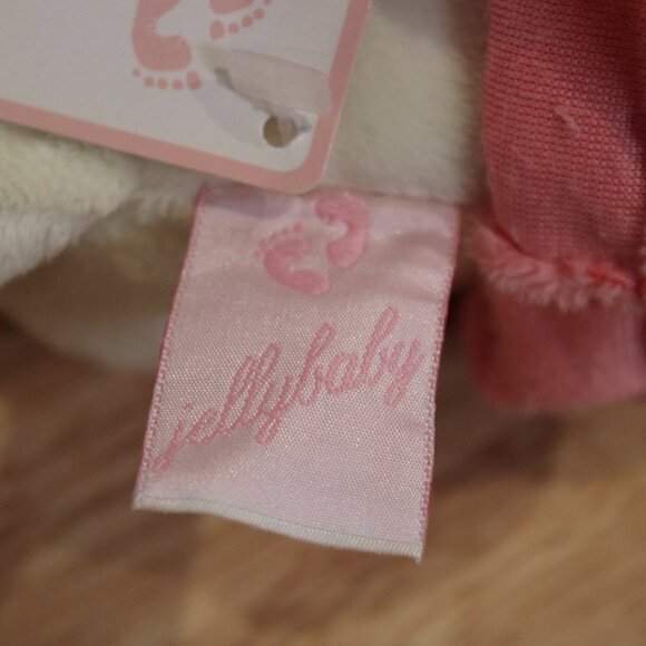 Jellycat NWT jellybaby PJ bunny pink holding baby bear ex condition - Picture 5 of 6